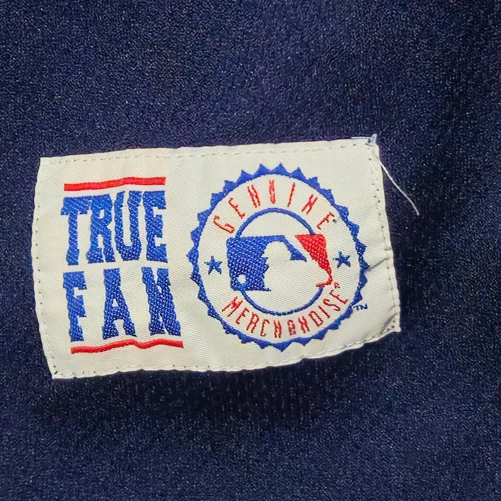 True Fan Cleveland Indians Jersey Mens L Navy David Justice 23 Vintage 1999 MLB